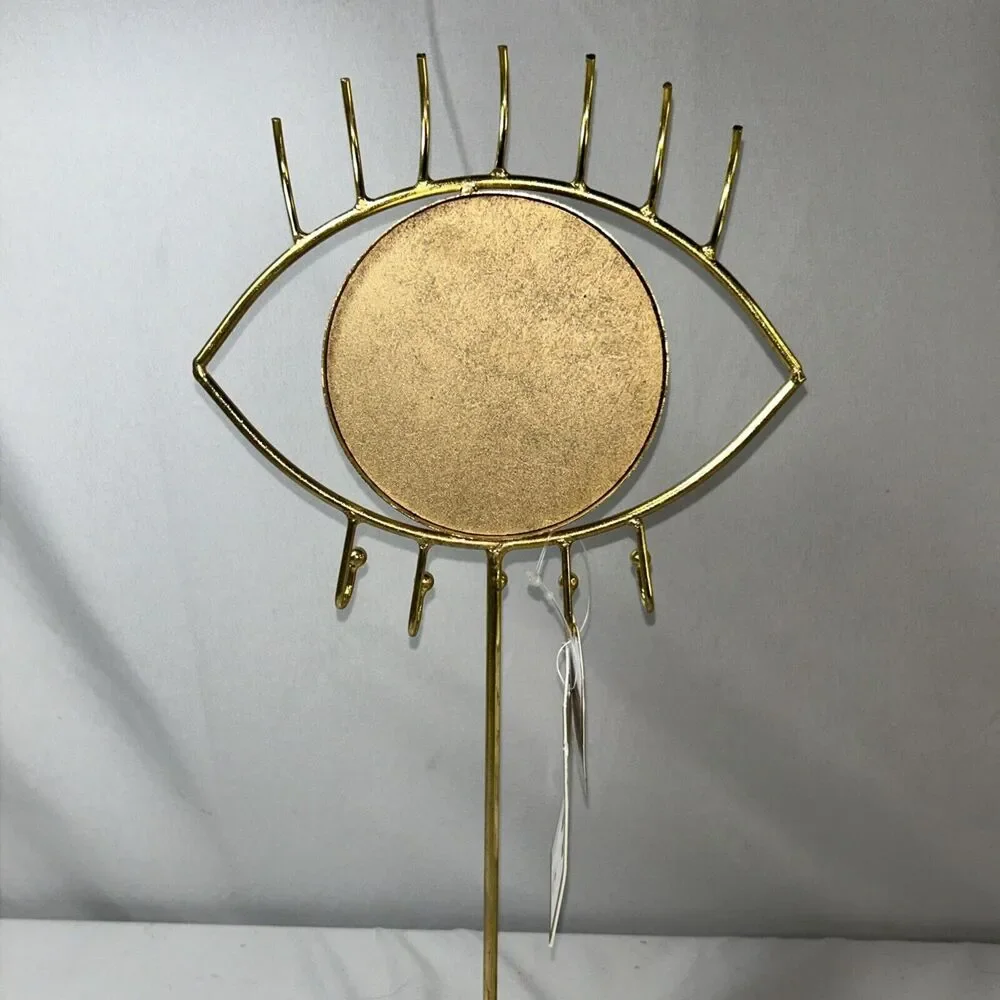 Purva Magic Eye Golden Jewelry Mirror Display New With Tags Marble Base